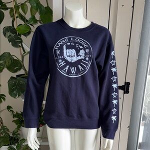 Hawaii hang loose Navy Blue pull over Sweat shirt Sm